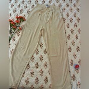 Linen blend trousers